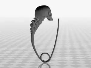safety pin with skull / sicherheitsnadel mit totenkopf