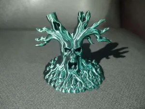 Haunted Chunky Dead Tree with Face and Twisted Branches