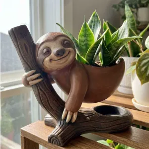 Sloth Hanging Planter | Animal Succulent Pot | Cute Sloth