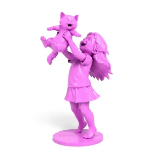 The girl and the cat