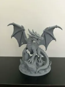 Epic Dragon Statue – Fantasy 3D Model with Wings