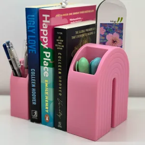 Rainbow Bookend Organizer – Book Holder with Built-In Storag