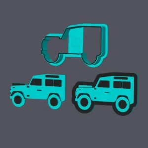 Land Rover Defender Side View - Cookie Cutter