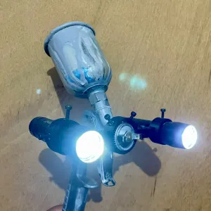 Soporte de linterna para pistola de pintar articulado ajusta