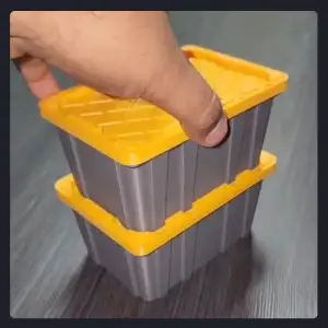 Mini Heavy-Duty Storage Tote Box with Lid