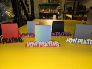 Now Playing Vinyl Record and Cd Stands