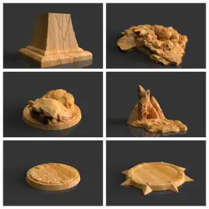 Platforms and stand for bust or statuette
