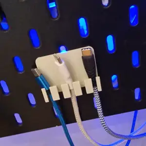 Cable organizer (an 'Ikea Skadis Charger wall'  module)