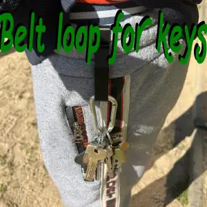 Belt loop for keys, beltclip