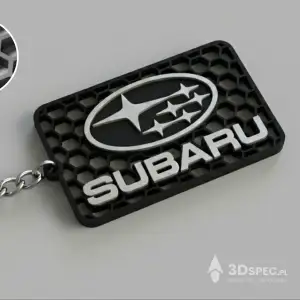 Subaru logo honeycomb keychain