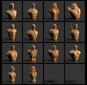 14 Marvel heroes busts