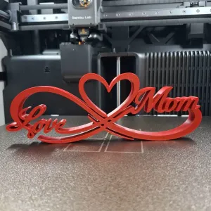Love Mom Infinity Heart – Mother’s Day Decorative Sign