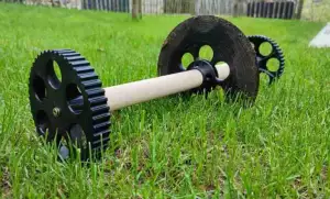 Boundary wire groove tool mower robot