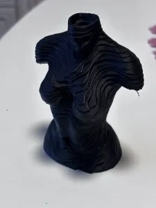 Topographical torso sculpture