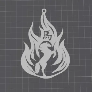 Year of the Fire Horse Key chain/ ornament
