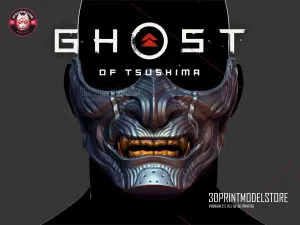 Ghost of Tsushima Mask - Japanese Kitsune Ghost Mask