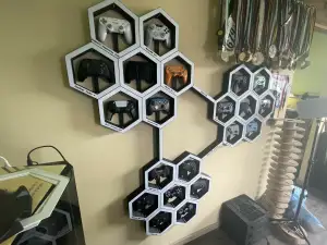 Hexagon LED display shelf
