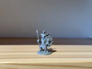 Goblin Warrior – Spear & Cat Shield - DND mini