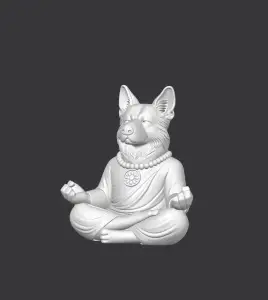 German Shepherd Dog Meditating