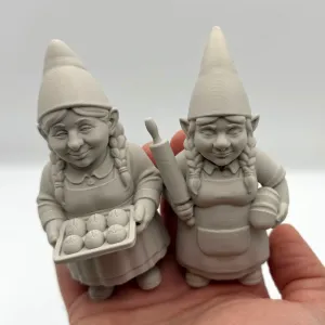 Female Baker Gnome Duo
