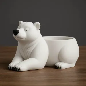 Peaceful Polar Bear Bowl – Winter Calm for Your Home