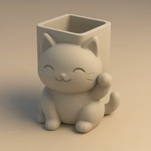 Cute cat pencil holder