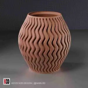 Vase 1004 - Wavy vase