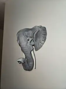 Elephant Head Wall Mount painted