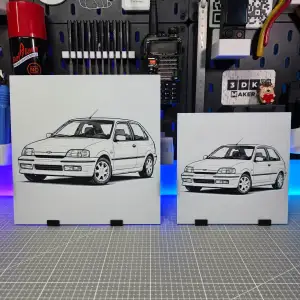 Ford Fiesta XR2i 1990 - Hueforge - 3 Colors