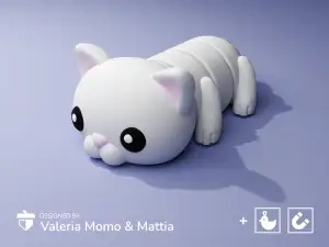 Cute Flexi Pets Cat (Keychain