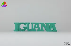 Text Flip - Iguana