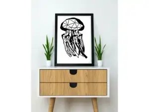 Jellyfish wall sculpture 2D