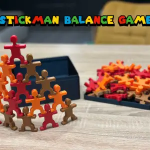 Stickman balance game with box
