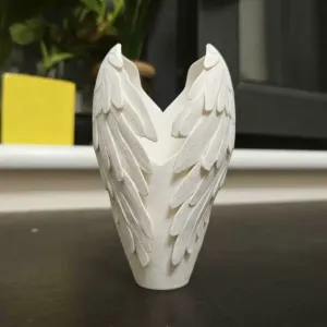 feathered vase