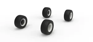 Wheel Set of Vintage Dirt late model Race car V3 Scale 1:25