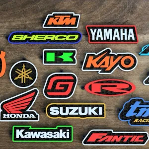 Honeycomb-style keychains >part4< dirtbike brand logos