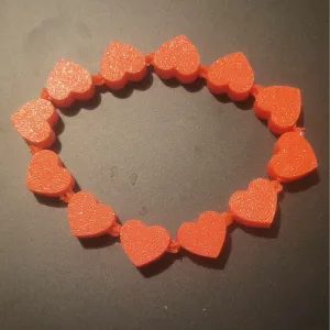 Print in place articulated hearts bracelet