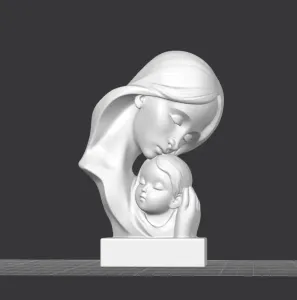 Mother and child sculpture
