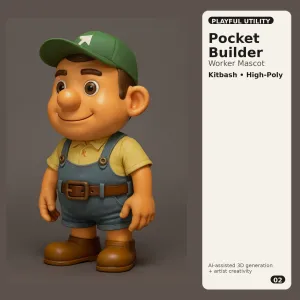 Character Kitbash Collection – High-Poly Stylized 3D Figures