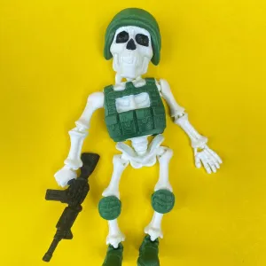 Articulated Skeleton Soldier With Gun Flexi STL Files
