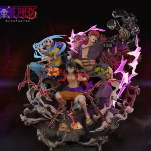 Action Figures One Piece, Luffy, Trafalgar e Eustass Multip