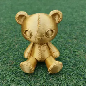 Stitched Patchwork Teddy Bear Plush Doll with Cute Seams