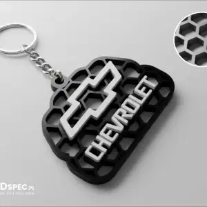 Chevrolet chevi logo honeycomb keychian