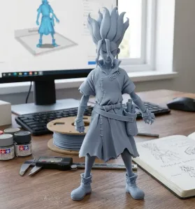 senku ishigami from anime dr stone