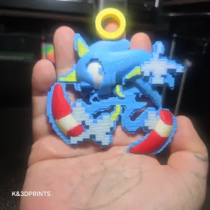 SONIC SPINNING KEYRING AND BAG BUDDY c
