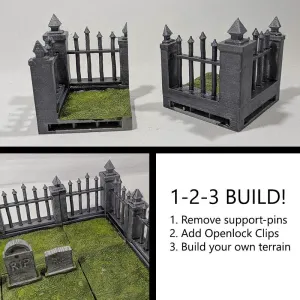 Graveyard tile - corner fence
