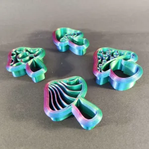 Mushroom cookie cutters set