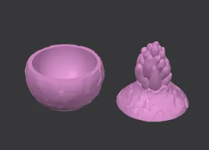 Hyacinth Bowl & Floral Base – Mold Ready STL Set
