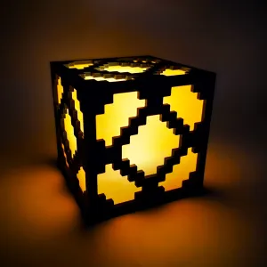 Minecraft Redstone Lamp - Bambu Tealight (no glue)