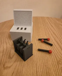 Pulley Snap Lever Fidget – Arcade-Inspired Kinetic Desk Toy